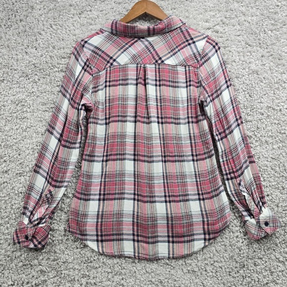 Rails Shirt Womens Small Pink Flannel Button Up Long Sleeve Lightweight‎ Soft - Picture 7 of 11